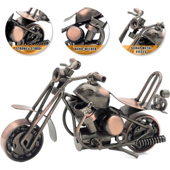 Motorcycle Gifts for Men, Harley Davidson, Vintage Metal Motorcycle - Picture 3 of 7